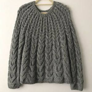 ANTHRO Allover Cable Knit Sweater